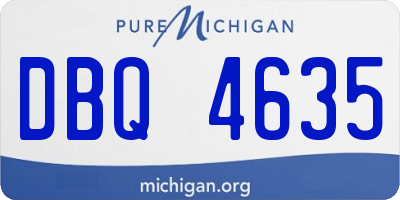 MI license plate DBQ4635