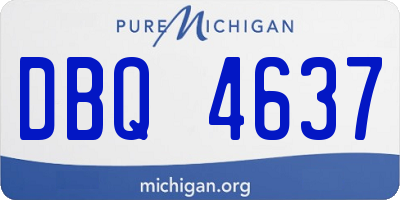 MI license plate DBQ4637