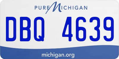 MI license plate DBQ4639