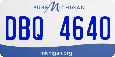 MI license plate DBQ4640