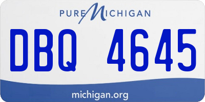 MI license plate DBQ4645