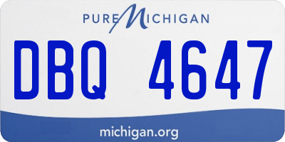MI license plate DBQ4647