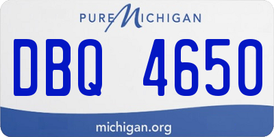 MI license plate DBQ4650