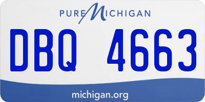 MI license plate DBQ4663
