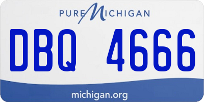 MI license plate DBQ4666