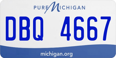 MI license plate DBQ4667