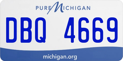 MI license plate DBQ4669