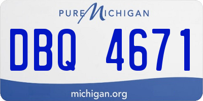 MI license plate DBQ4671