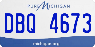 MI license plate DBQ4673