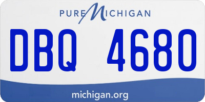 MI license plate DBQ4680