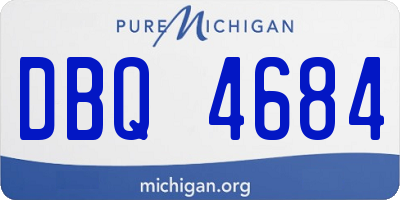 MI license plate DBQ4684