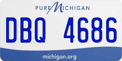 MI license plate DBQ4686