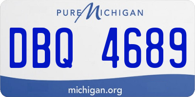 MI license plate DBQ4689