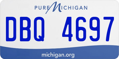 MI license plate DBQ4697