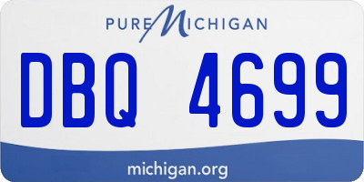 MI license plate DBQ4699