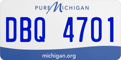 MI license plate DBQ4701