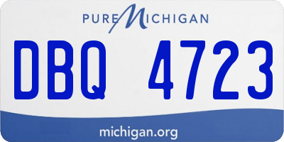 MI license plate DBQ4723