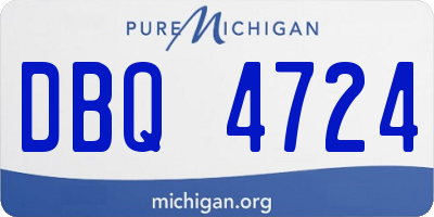 MI license plate DBQ4724