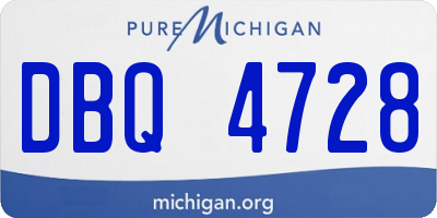 MI license plate DBQ4728