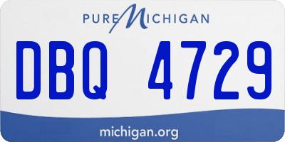 MI license plate DBQ4729