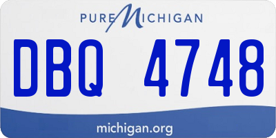 MI license plate DBQ4748
