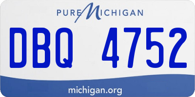 MI license plate DBQ4752