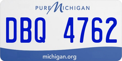 MI license plate DBQ4762