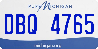 MI license plate DBQ4765