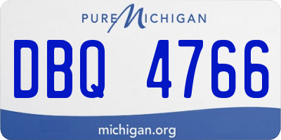 MI license plate DBQ4766