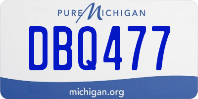 MI license plate DBQ477