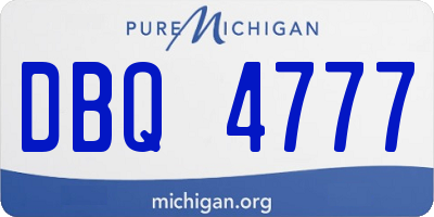 MI license plate DBQ4777