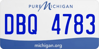 MI license plate DBQ4783