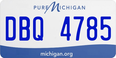 MI license plate DBQ4785