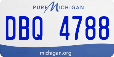 MI license plate DBQ4788