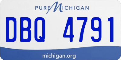 MI license plate DBQ4791