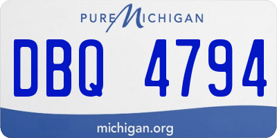 MI license plate DBQ4794