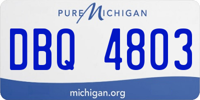 MI license plate DBQ4803