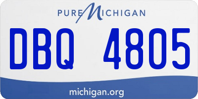 MI license plate DBQ4805