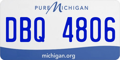 MI license plate DBQ4806