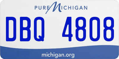 MI license plate DBQ4808