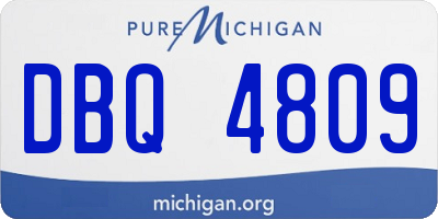 MI license plate DBQ4809