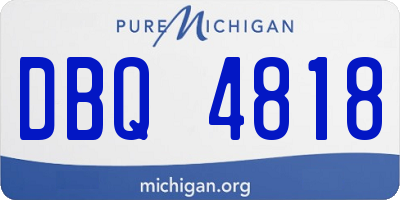 MI license plate DBQ4818