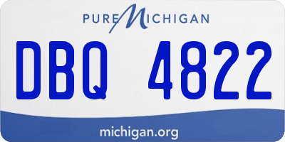 MI license plate DBQ4822