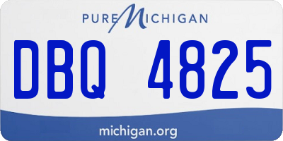 MI license plate DBQ4825