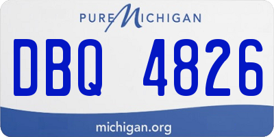 MI license plate DBQ4826