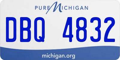 MI license plate DBQ4832