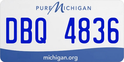 MI license plate DBQ4836