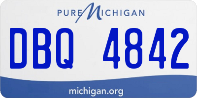 MI license plate DBQ4842