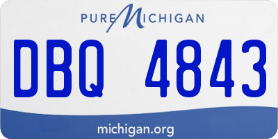 MI license plate DBQ4843