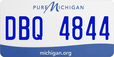 MI license plate DBQ4844